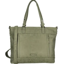 15 Inch Laptoptassen|Laptop Schoudertassen>Enrico Benetti Ruby Shopper 15" olive