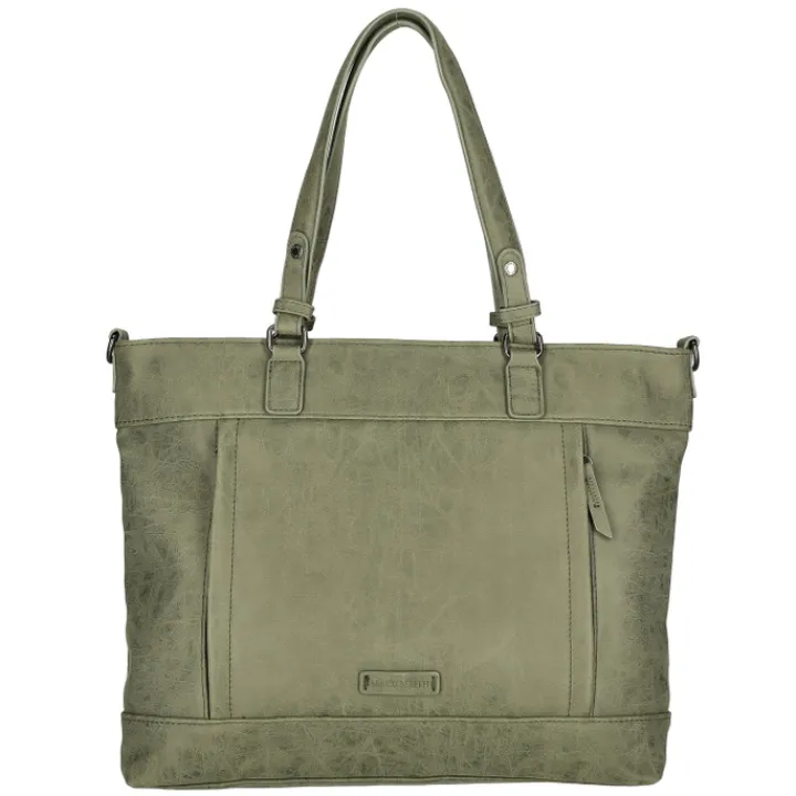 15 Inch Laptoptassen|Laptop Schoudertassen>Enrico Benetti Ruby Shopper 15" olive