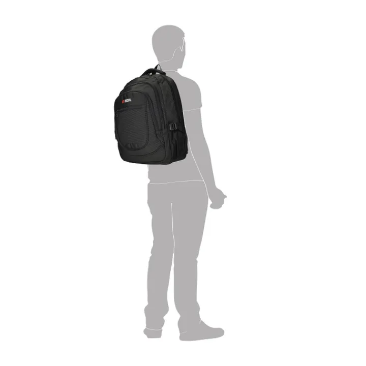 Schoolrugzak|Daypack>Enrico Benetti Santa Cruz 17.3'' Laptop Backpack dots black white