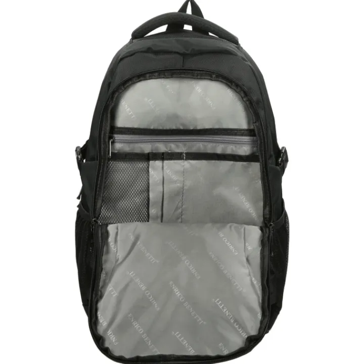 Kleine Rugzakken|Schoolrugzak>Enrico Benetti Yellow Stone 13'' Laptop Rugzak zwart