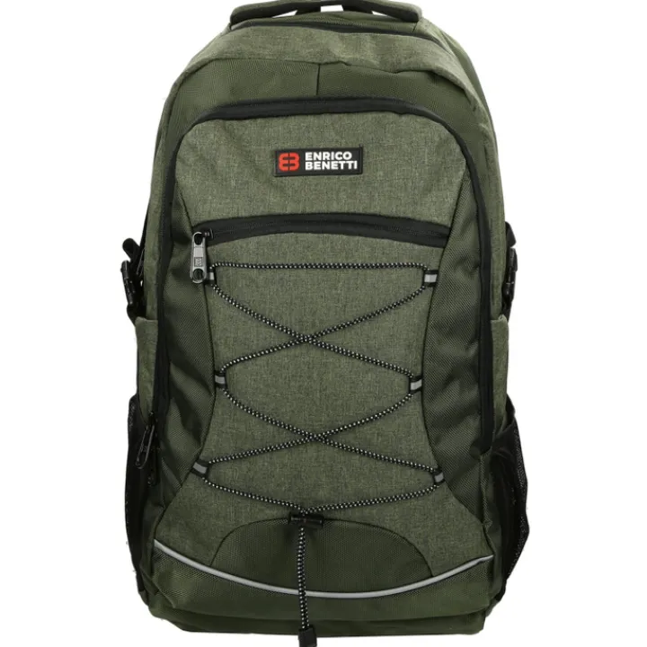 Heren Rugzakken|Dames Rugzakken>Enrico Benetti Yellow Stone 17'' Laptop Rugzak olijf