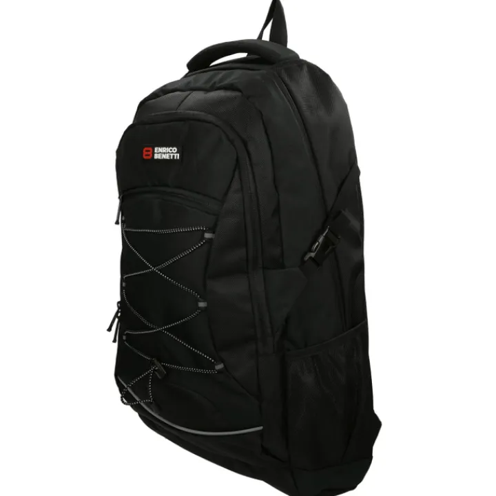 Heren Rugzakken|Dames Rugzakken>Enrico Benetti Yellow Stone 17'' Laptop Rugzak zwart