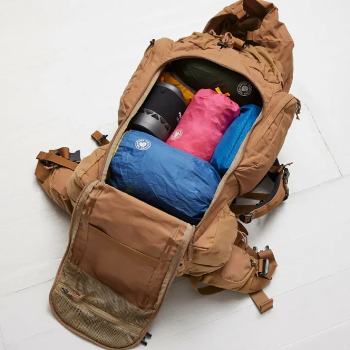 Grote Rugzakken|Trekking Rugzakken>Fjallraven Kajka 55 S/M khaki dust