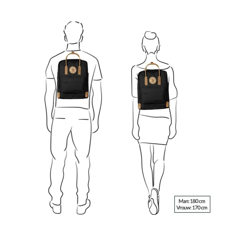 Kleine Rugzakken|Heren Rugzakken>Fjallraven Kanken No. 2 Black Rugzak black