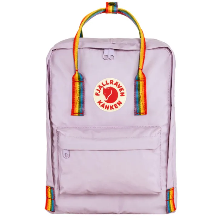 Kleine Rugzakken|Heren Rugzakken>Fjallraven Kanken Rainbow pastel lavender-rainbow