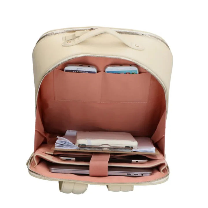 15.6 Inch Laptoptassen|Laptop Rugzakken>FMME. Claire 15.6 cream