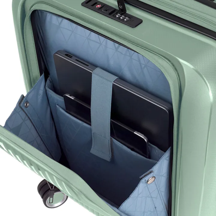 Handbagage Trolleys|Laptop Trolleys>Gabol Brooklyn Cabin Trolley Front Pocket verde
