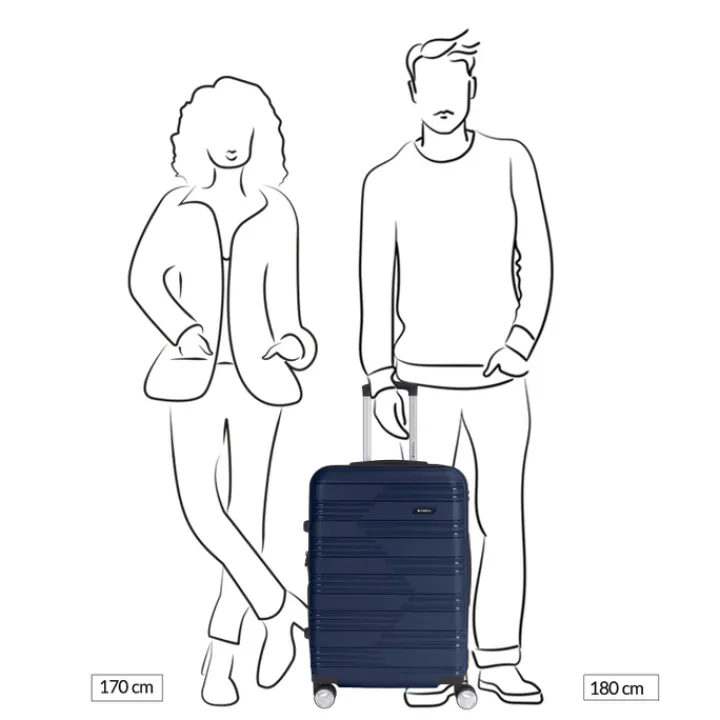 Reiskoffers|Harde Koffers>Gabol Uyiko Medium Trolley navy blue