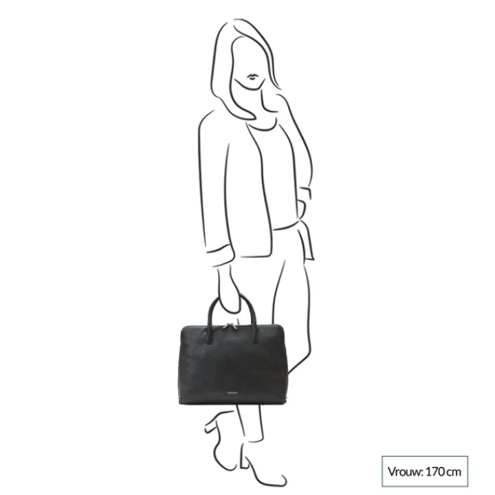 15 Inch Laptoptassen|Laptop Schoudertassen>Gigi Fratelli Romance A4 laptop bag navy