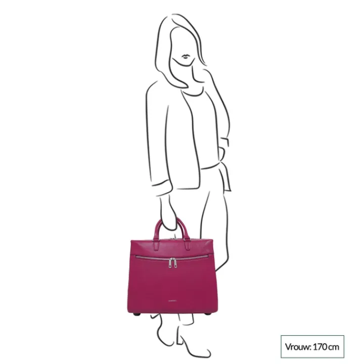 Handbagage Trolleys|Werk Trolleys>Gigi Fratelli Romance Lady business trolley 15.6" orchidea