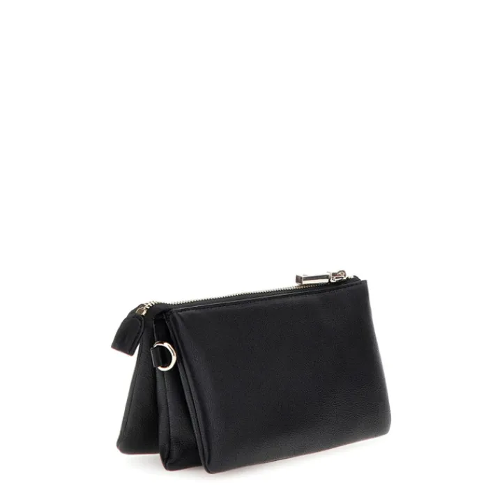 Schoudertassen|Crossbody>Guess Latona Mini Tri Cprtmnt Tz black