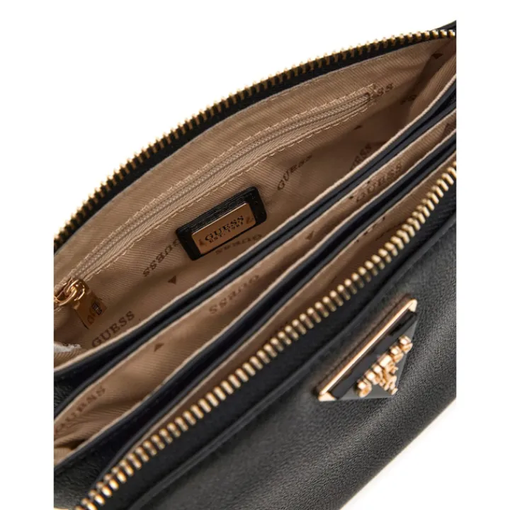 Schoudertassen|Crossbody>Guess Latona Mini Tri Cprtmnt Tz black