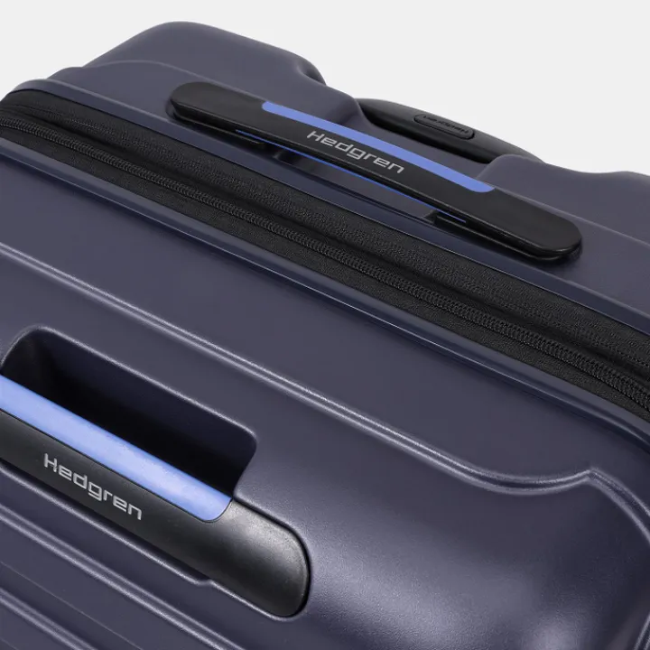 Harde Koffers|Reiskoffers>Hedgren Comby Grip M Expandable peacoat blue