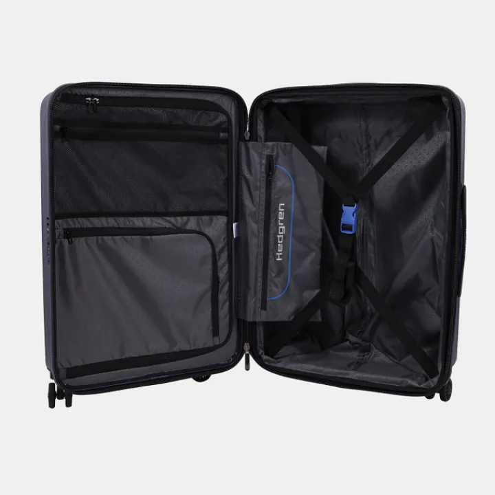 Harde Koffers|Reiskoffers>Hedgren Comby Grip M Expandable peacoat blue
