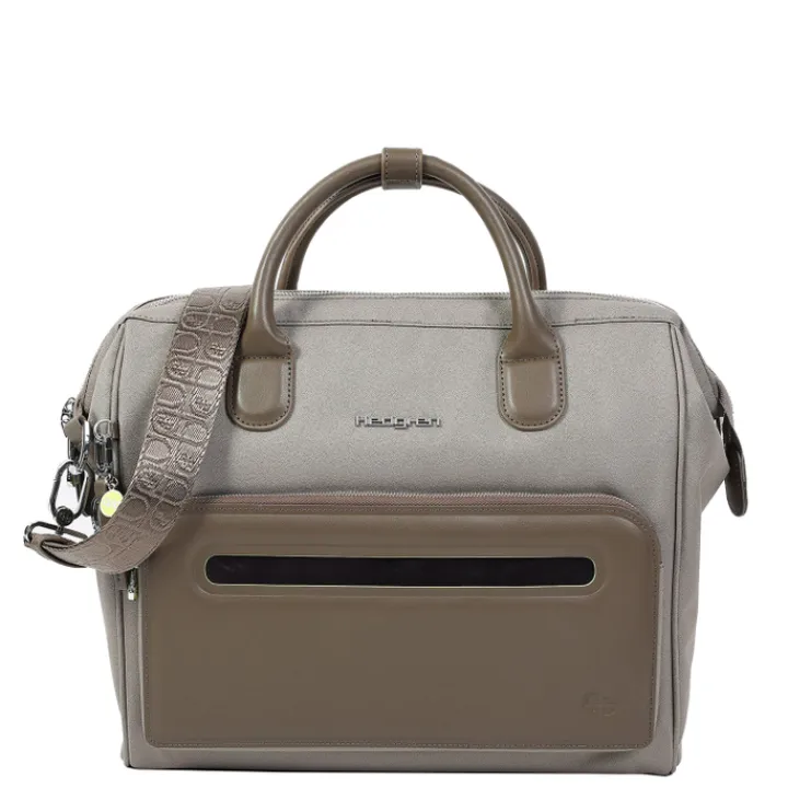 Herentassen|14 Inch Laptoptassen>Hedgren Galao RFID Briefcase 14" vintage taupe