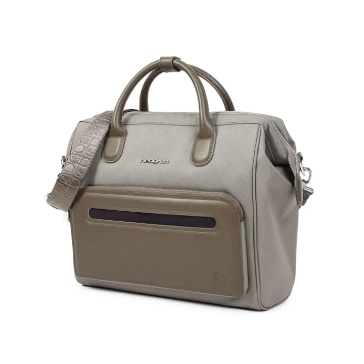 Herentassen|14 Inch Laptoptassen>Hedgren Galao RFID Briefcase 14" vintage taupe
