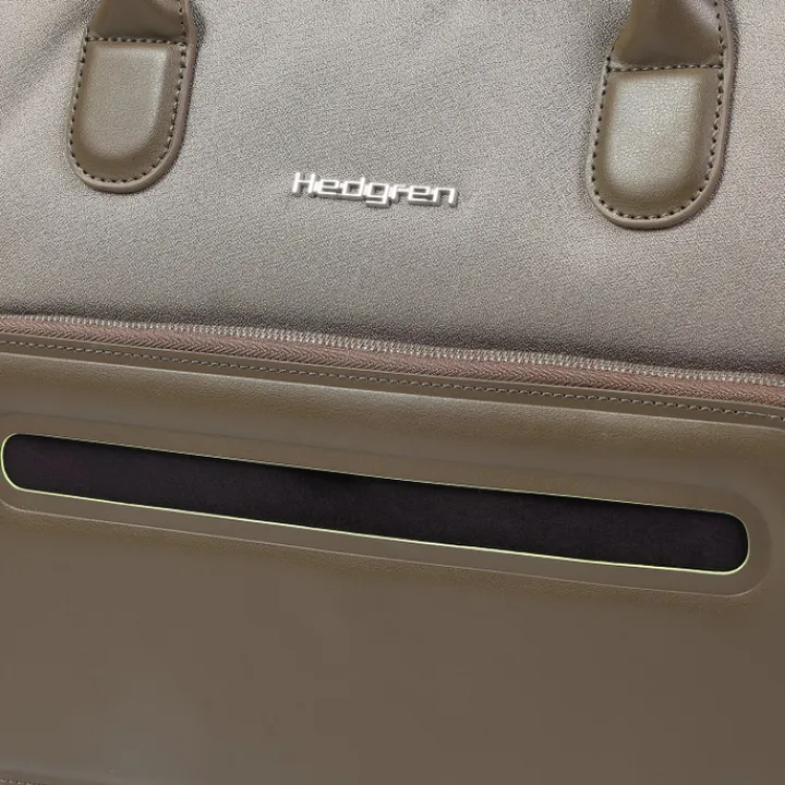 Herentassen|14 Inch Laptoptassen>Hedgren Galao RFID Briefcase 14" vintage taupe