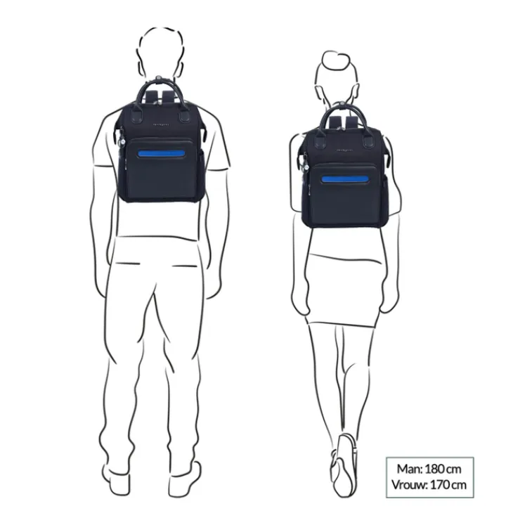 Kleine Rugzakken|Schoolrugzak>Hedgren Moka RFID Backpack M 14" peacoat blue