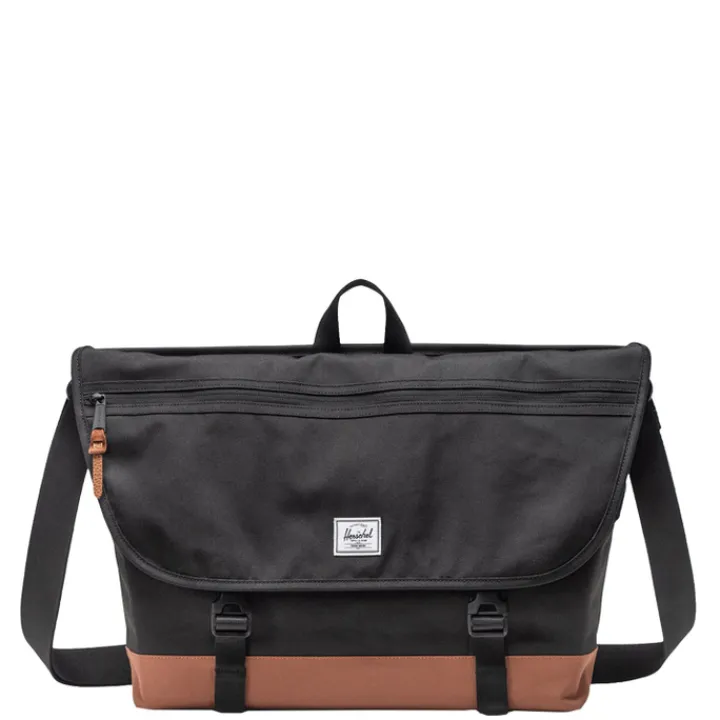 Schoudertassen|Herentassen>Herschel Supply Co. Cove Messenger black/saddle brown