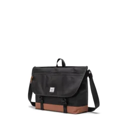 Schoudertassen|Herentassen>Herschel Supply Co. Cove Messenger black/saddle brown