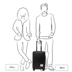 Handbagage Trolleys|Reistrolleys>Herschel Supply Co. Heritage Hardshell Large CarryOn Luggage black gradient