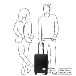 Handbagage Trolleys|Reistrolleys>Herschel Supply Co. Heritage Hardshell Large Carry On Luggage black