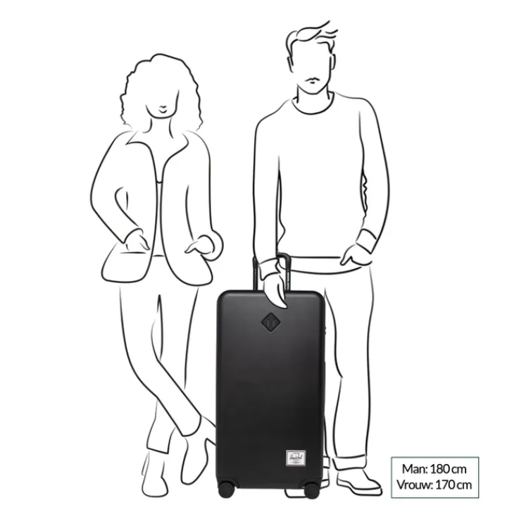 Reistrolleys|Reiskoffers>Herschel Supply Co. Heritage Hardshell Large Luggage ash rose