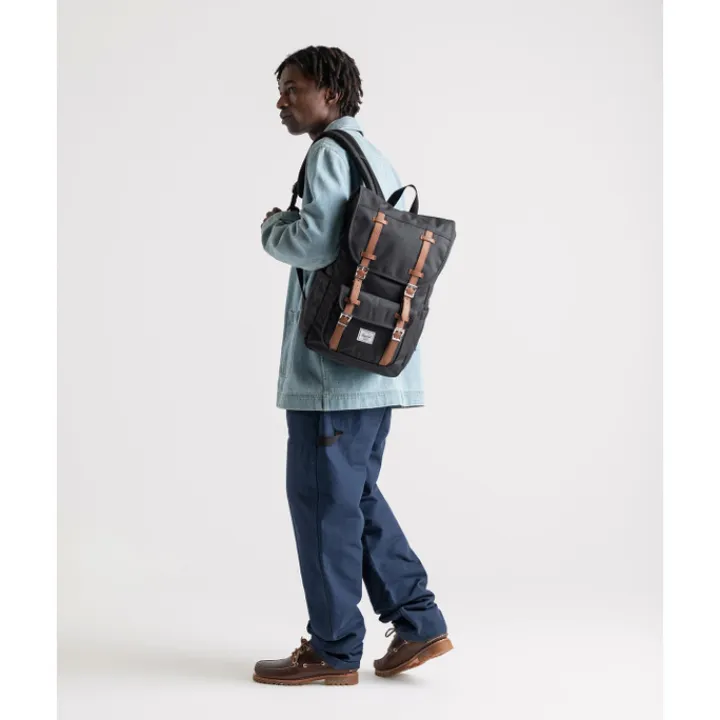 Heren Rugzakken|Dames Rugzakken>Herschel Supply Co. Little America Mid Backpack light grey crosshatch