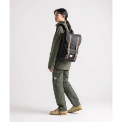 Heren Rugzakken|Dames Rugzakken>Herschel Supply Co. Little America Mid Backpack raven crosshatch