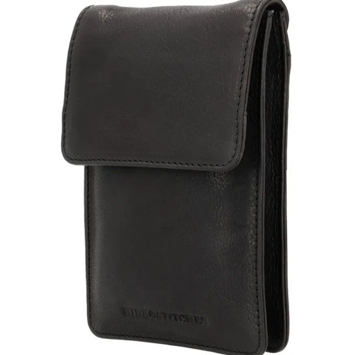 Telefoontasjes|Damestassen>Hide & Stitches Earth Phonebag black