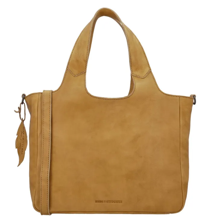 Schoudertassen|Damestassen>Hide & Stitches Earth Shopper sand