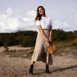 Schoudertassen|Damestassen>Hide & Stitches Earth Shopper sand