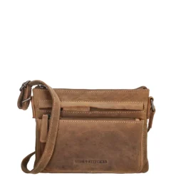 Schoudertassen|Crossbody>Hide & Stitches Idaho Celestial Schoudertas bruin
