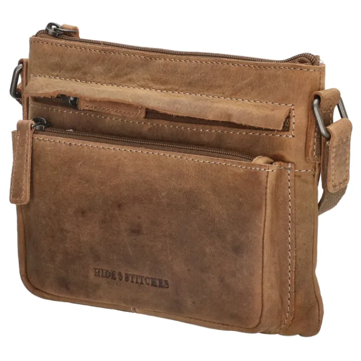 Schoudertassen|Crossbody>Hide & Stitches Idaho Celestial Schoudertas bruin