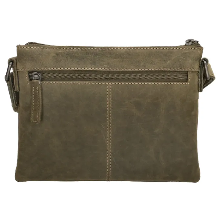 Schoudertassen|Crossbody>Hide & Stitches Idaho Celestial Schoudertas olijfgroen