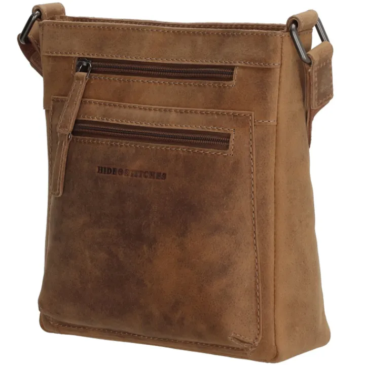 Schoudertassen|Crossbody>Hide & Stitches Idaho Dusk Schoudertas bruin