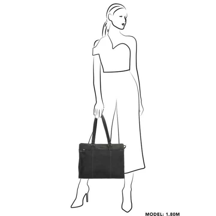 Shoppers|Schoudertassen>Hide & Stitches Idaho Eclipse Laptoptas zwart