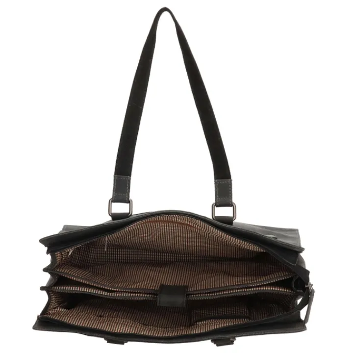 Shoppers|Schoudertassen>Hide & Stitches Idaho Eclipse Laptoptas zwart