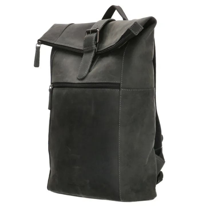 Kleine Rugzakken|Daypack>Hide & Stitches Idaho Rolltop Backpack 15,6" black