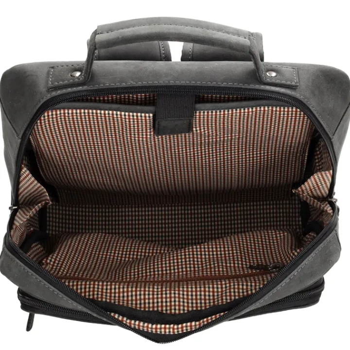 Kleine Rugzakken|15.6 Inch Laptoptassen>Hide & Stitches Idaho Rustic Rugzak zwart