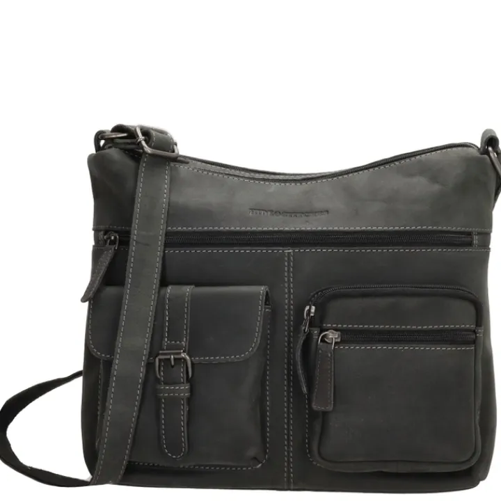 Schoudertassen|Crossbody>Hide & Stitches Idaho Shoulderbag black
