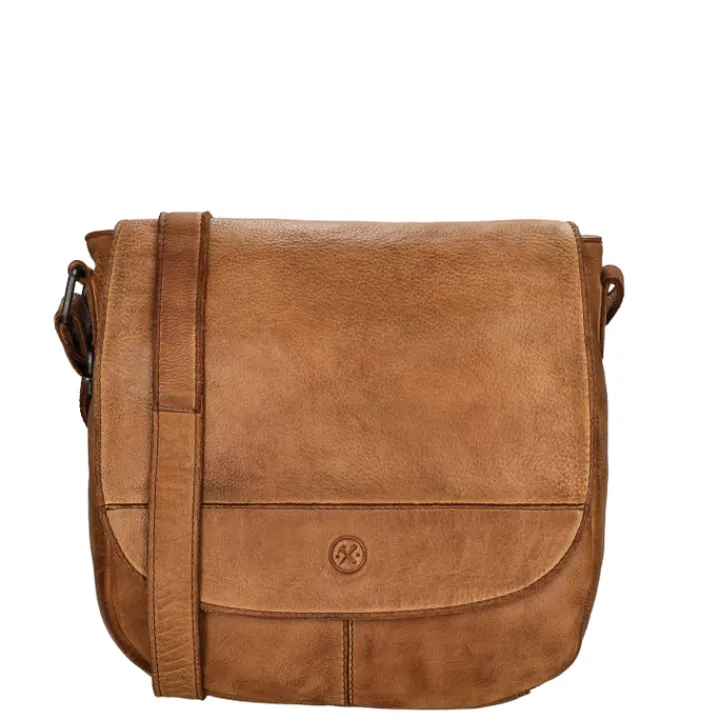 Schoudertassen|Crossbody>Hide & Stitches Idaho Shoulderbag cognac