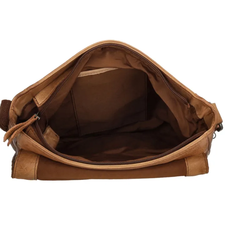 Schoudertassen|Crossbody>Hide & Stitches Idaho Shoulderbag cognac