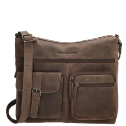 Schoudertassen|Crossbody>Hide & Stitches Idaho Shoulderbag darkbrown