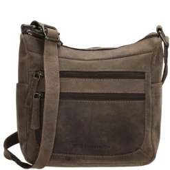 Schoudertassen|Crossbody>Hide & Stitches Idaho Shoulderbag darkbrown