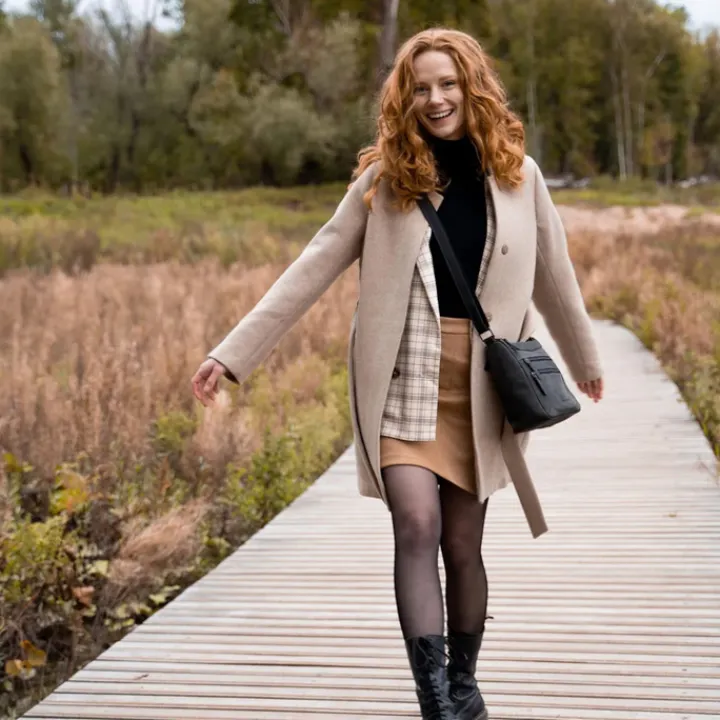 Schoudertassen|Crossbody>Hide & Stitches Idaho Shoulderbag darkbrown