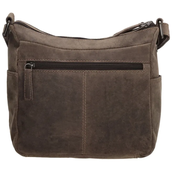 Schoudertassen|Crossbody>Hide & Stitches Idaho Shoulderbag darkbrown