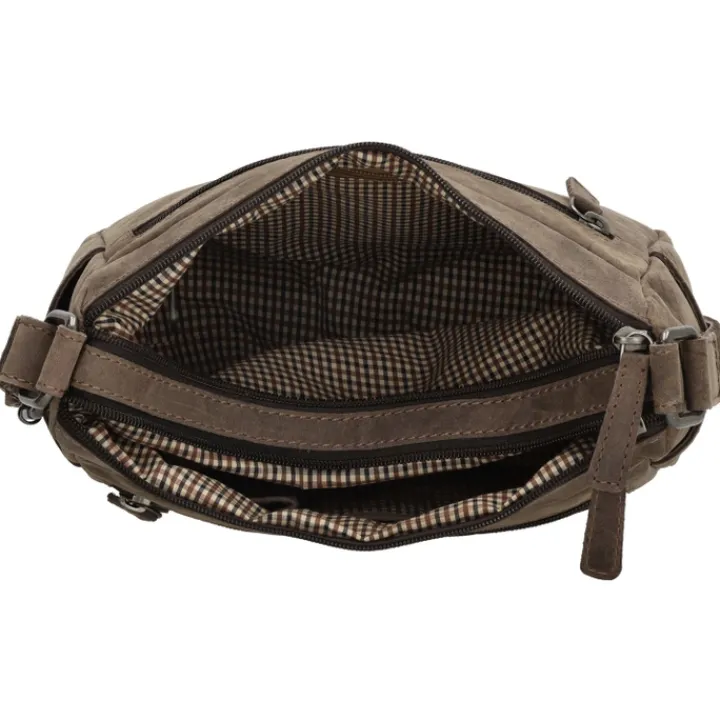 Schoudertassen|Crossbody>Hide & Stitches Idaho Shoulderbag darkbrown