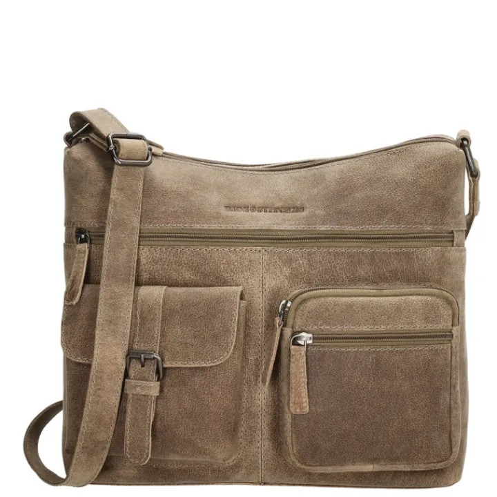 Schoudertassen|Crossbody>Hide & Stitches Idaho Shoulderbag darksand