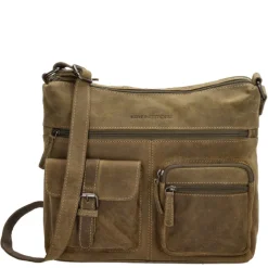 Schoudertassen|Crossbody>Hide & Stitches Idaho Shoulderbag olivegreen